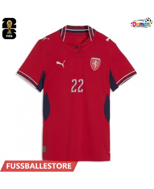 Günstige Tschechische Republik Tomas Soucek #22 Heimtrikot Damen WM 2026 Kurzarm